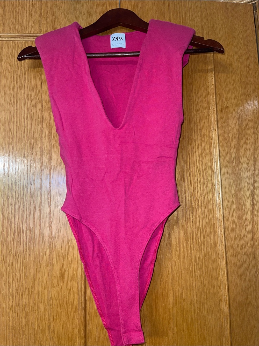 Zara Hot Pink One-Piece Bodysuit
